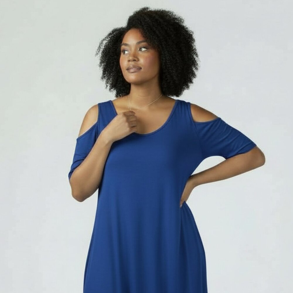 NWOT Royal Blue Cut-Out Dress